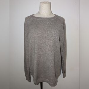 Kinross Cashmere Taupe Brown Marl Sweater